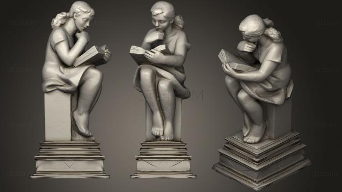 3D модель Статуя 90 Читающая девушка (STL)